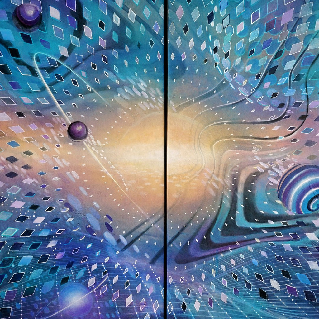One Million Light Reflections Quadriptych Canvas