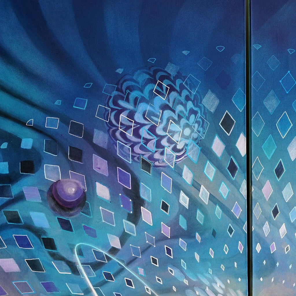 One Million Light Reflections Quadriptych Canvas